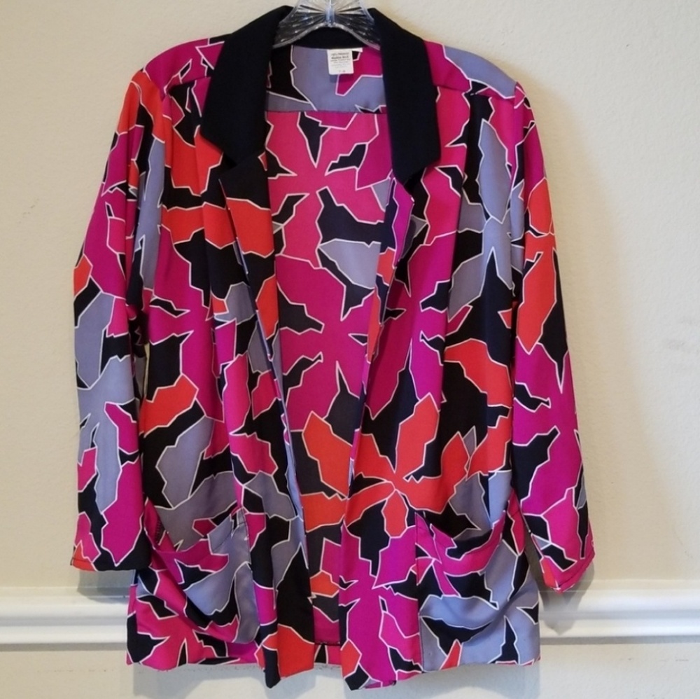 Vintage | Lightweight floral print blazer jacket